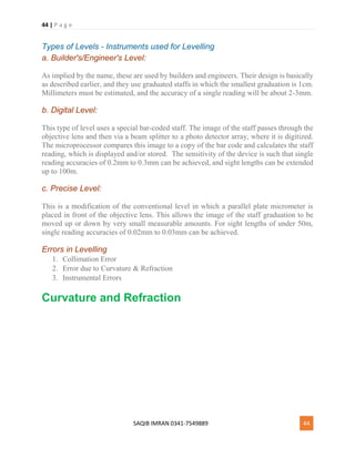 Level Book Format Civil engineering land surveying basics pdf | PDF