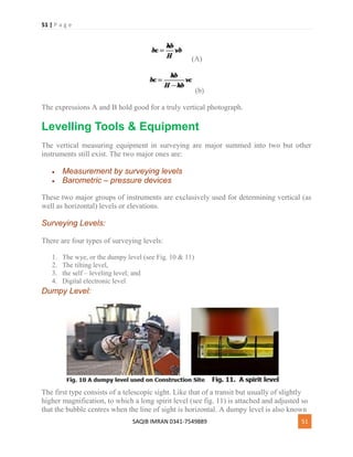 Leveling Notes Civil engineering land surveying basics pdf | PDF