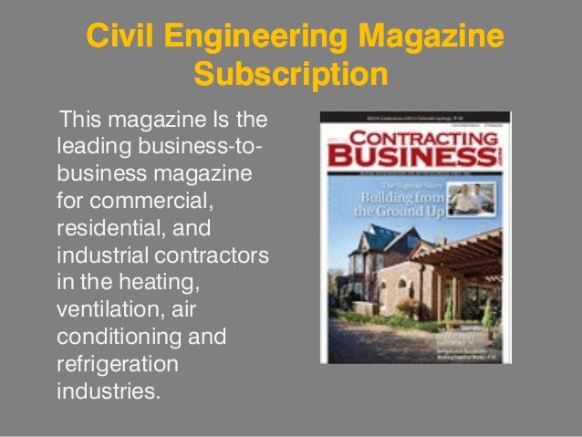 Civil engineering magazine subscription