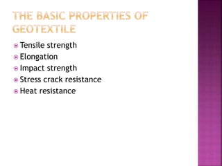 Seminar on the spec of geotextiles and applications | PPTX
