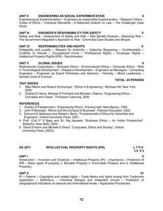 university civil engineering syllabus regulation 2008 | PDF