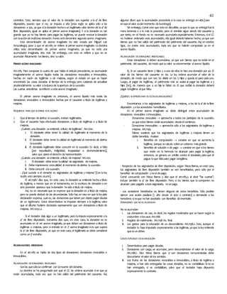 41
contratos. Esto, siempre que el valor de la donación sea superior a la 4ª de libre
disposición, puesto que si no, se imputa a ella [esta regla se aplica sólo a las
donaciones a 3os, yaque siladonación hechaaun legitimario cabe dentro de la4ª de
libre disposición, igual se aplica el primer acervo imaginario]. Y si la donación es tan
grande que ya no hay bienes para pagar las legítimas, se puede revocar ladonación
con laacciónde inoficiosa donación. Aesto seledenomina segundo acervo imaginario.
Esta denominación de acervo imaginario ha sido creada por Miguel Luis
Amunátegui, pese a que el art.1185 se refiere al primer acervo imaginario. Ladoctrina
critica esta denominación de primer acervo imaginario, ya que no sería una
acumulación imaginaria, sino real. Sin embargo, con esto se refiere a que no se
acumulan físicamente losbienes, sino suvalor.
PRIMER ACERVO IMAGINARIO
Art.1185. Para computar la cuarta de que habla el artículo precedente, se acumularán
imaginariamente el acervo líquido todas las donaciones revocables e irrevocables,
hechas en razón de legítimas o de mejoras, según el estado en que se hayan
encontrado las cosas donadas al tiempo de la entrega, pero cuidando de actualizar
prudencialmente suvalor alaépocade laapertura delasucesión.
Las cuartas antedichas serefieren aesteacervo imaginario.
El primer acervo imaginario es entonces, el acervo líquido más todas las
donaciones revocables e irrevocables hechas por el causante a título de legítimas y
mejoras.
REQUISITOS PARA QUESEFORME ESTEACERVO
1. Quealtiempo deabrirse lasucesión, existan legitimarios.
2. Que el causante haya efectuado donaciones a título de legítimas o a título de
mejoras.
-¿Cuándo unadonación seentiende atítulo delegítimas?. Art.1200.
i. El donatario debe tener la calidad de legitimario al momento de la
donación.
ii. El donatario debe tener lacalidad de legitimario al momento de abrirse
lasucesión.
iii. El donatario legitimario debe concurrir en la sucesión. Es decir, si falta
[por repudiación, indignidad, incapacidad o desheredamiento],
salvo que opereelderecho derepresentación.
-¿Cuándo unadonación seentiende atítulo demejoras? Art.1201.
i. Eldonatario debetener lacalidad deasignatario demejoras.
ii. Debemantenerse estacalidad al momento deabrirse lasucesión.
iii. Debeconcurrir alasucesión.
- ¿Qué sucede si el donante es asignatarios de legítimas y mejoras? [Con laley
19.585 esto siempre ocurre].
El art.1198.1 dice que, en este caso, la donación se entiende hechaatítulo
de legítima, a menos que en el testamento, en la escritura de donación o en
acto posterior aparezca que ladonación hasido atítulo de mejora.
Así, no es necesario que se exprese que ladonación es atítulo de mejora,
pero se puede deducir de las circunstancias. Sólo hay un caso en que laleypide
declaración expresa, cual es, las donaciones que tienen por objeto pagar deudas
de un legitimario. Estos desembolsos se imputan siempre a la legítima, salvo
que el difunto hubiere declarado expresamente que son donaciones atítulo de
mejoras. Art.1203.1.2.
Si el testador deja algo a un legitimario, pero laimputaexpresamente ala
4ª de libre disposición. Somarriva dice que, en este caso, la donación no se
acumularía en el 1er acervo imaginario, yaque deben ser donaciones atítulo de
legítimas o mejoras, pero sí entraría en el 2º acervo imaginario sies que supera
la 4ª de libre disposición, ya que en este caso, el legitimario se debe considerar
como un3º extraño.
ACUMULACIONES ORDENADAS
En el art.1185 se habla de dos tipos de donaciones: donaciones revocables e
irrevocables.
ACUMULACIÓN DEDONACIONES REVOCABLES
Sonlas quesóloseconfirman con lamuerte deldonante.
La doctrina se ha preguntado por qué el CC las ordena acumular sies que ya
están acumuladas, toda vez que no han salido del patrimonio del causante. Así,
algunos dicen que la acumulación procedería si la cosa se entregó en vida[caso
enqueelvalor esdelmomento delaentrega].
Sin embargo, Corral cree que esto es discutible, yaque lo que se entregófuela
mera tenencia o a lo más la posesión, pero el dominio sigue siendo del causante y,
por tanto, en el fondo no es necesario acumularlaespecialmente. Entonces, siel CC
no hubiese ordenado esta acumulación, ella igual deberíahaberse hecho, yaque son
bienes que no han salido del patrimonio del patrimonio del causante. Así, en estricto
rigor, no existe esta acumulación, toda vez que se habrán computado ya en el
acervo líquido.
ACUMULACIÓN DEDONACIONES IRREVOCABLES
Estas donaciones sí deben acumularse, ya que son bienes que no están en el
patrimonio delcausante, demodo quesuvalor vaaincrementar elacervo líquido.
Ej. Si un causante tiene 5 hijos y auno de ellos le hizo unadonación por 40. El
valor de los bienes del causante es 60. La ley ordena acumular el valor de la
donación, de modo que son 100. Se divide en los 5 hijos y queda20 paracadauno.
Luego, al pagar las legítimas, el patrimonio real se acaba al pagar las legítimas a 3
hijos [60], de manera que a un hijo le faltan 20. El que recibió la donación deberá
pagar lalegítima alque falta.
¿QUIÉNES SEAPROVECHAN DEESTASACUMULACIONES?
Encontramos a los asignatarios de legitimas y mejoras, a los de la4ª de lalibre
disposición yalosacreedores hereditarios.
En el primer acervo imaginario se debe distinguir entre acumulación de
donaciones revocables eirrevocables.
- Donaciones revocables  aprovecha a todos los partícipes de la sucesión,
yaqueestos bienes estánacumulados desdeelcomienzo.
- Donaciones irrevocables  aprovecha sólo a los asignatarios de legítimas y
mejoras. Art.1199.
Fabres sostiene que los asignatarios de legítimas y mejoras tienen un
doble beneficio. Asaber:
i. Beneficio de computación  consiste en que se aumenta la
legítima, porque secalcula sobreun universo másgrande.
ii. Beneficio de solución o de pago  consiste en que silos bienes
que están en la herencia no alcanzan para pagar la legítima,
entonces, se genera un crédito contra el donatario, paraque él
pague loque faltapara pagar lalegítima.
- Respecto de los asignatarios de libre disposición, según MezaBarros, en este caso,
los asignatarios de libre disposición también se ven beneficiados, pero sólo por el
beneficio decomputación ynoeldepago.
Corral concuerda con Meza Barros y dice que el art.1185.2, al decir ‘’las cuartas’’,
incluye también la 4ª de libre disposición. Pero si los bienes que la componen no
alcanzan para pagarle aesteasignatario, nosepaga.
- Los acreedores hereditarios no tienen ninguno de estos beneficios. Sólo podrían
ejercer una acción pauliana [1 año desde el acto o contrato] o demandar a los
herederos siesque nohan aceptado con Beneficio deInventario
DONACIONES QUENOSE ACUMULAN
No seacumulan:
i. Las donaciones de uso, es decir, los regalos moderados que se hacen según la
costumbre olosusos.Art.1188.
ii. Regalos dematrimonio. Art.1198 inc. final.
iii. Los gastos para la educación de un descendiente. Art.1198.2. Esto, aunque el
testador lo haya imputado expresamente alas legítimas, yaque laley entiende
queesundeber.
CASOS ESPECIALES DEACUMULACIÓN
i. Desembolsos para pagar deudas.
ii. Donaciones con carga, se acumulan, pero descontándose el valor de la carga.
Art.1188.1. Dice Meza Barros que si son donaciones remuneratorias debe
descontarse elvalor delos servicios.
iii. Los frutos de las donaciones revocables e irrevocables, a título de legítima o
mejoras, si han sido entregadas las cosas donadas, no se contabilizan. Sino se
han entregado, sí se contabilizan, salvo que el testador haya dispuesto
expresamente lo contrario.
 