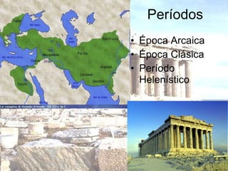 Época Arcaica Época Clásica Período Helenístico Períodos 
