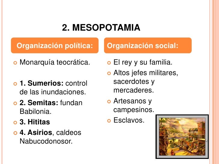 Resultado de imagen para MESOPOTAMIA organizacion social y politica