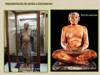 El Alcalde del pueblo Museo del Cairo Escriba sentado Representación de nobles o funcionarios:   
