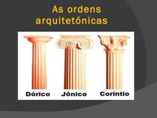 As ordens arquitetónicas 