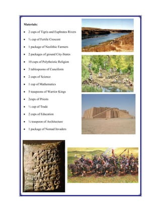 Civilization recipe | DOCX