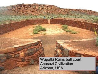 Wupatki Ruins ball court  Anasazi Civilization Arizona, USA 