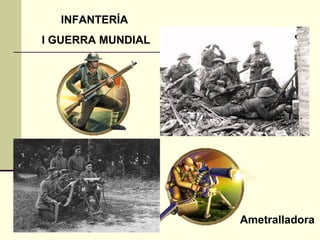 INFANTERÍA 
I GUERRA MUNDIAL 
Ametralladora 
 