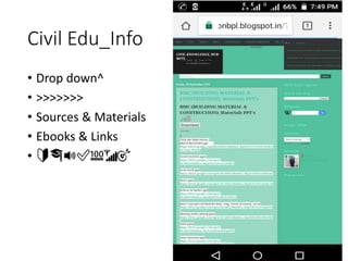 Civil Edu_Info
• Drop down^
• >>>>>>>
• Sources & Materials
• Ebooks & Links
• 🔰🎓🔊✅💯📶🎯
 