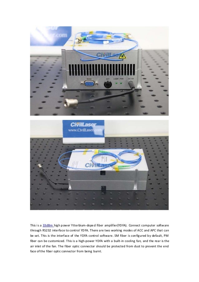 CivilLaser's 33dBm SM Yb-doped Fiber Amplifier Module | DOC