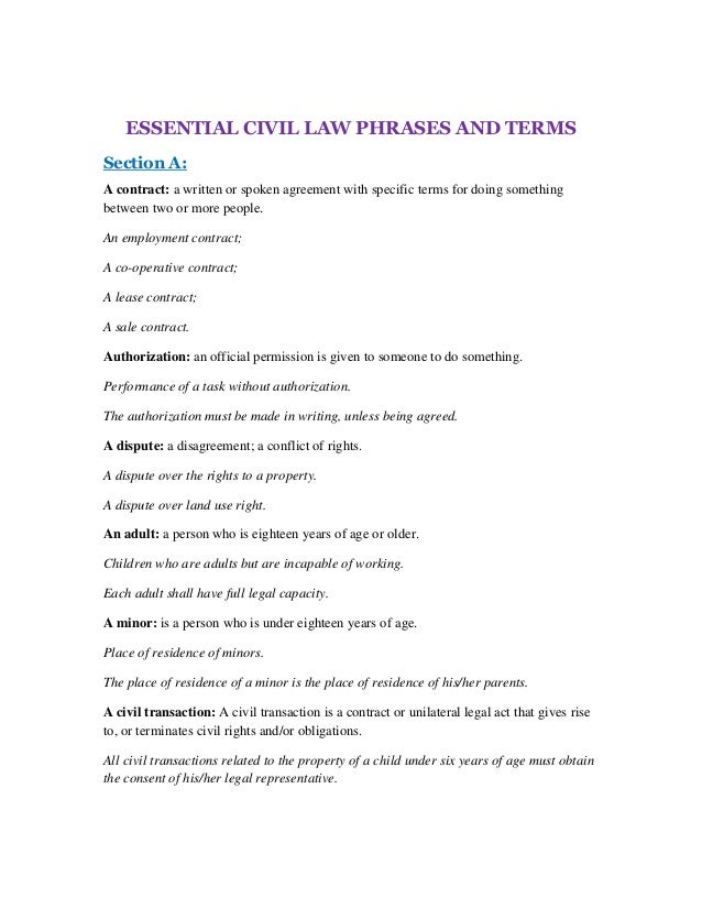 Civil Law Vocabulary In Use Master 350 Essential Civil Law Terms And 