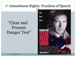 1 st  Amendment Rights: Freedom of Speech “ Clear and Present Danger Test” From www.impawards.com 