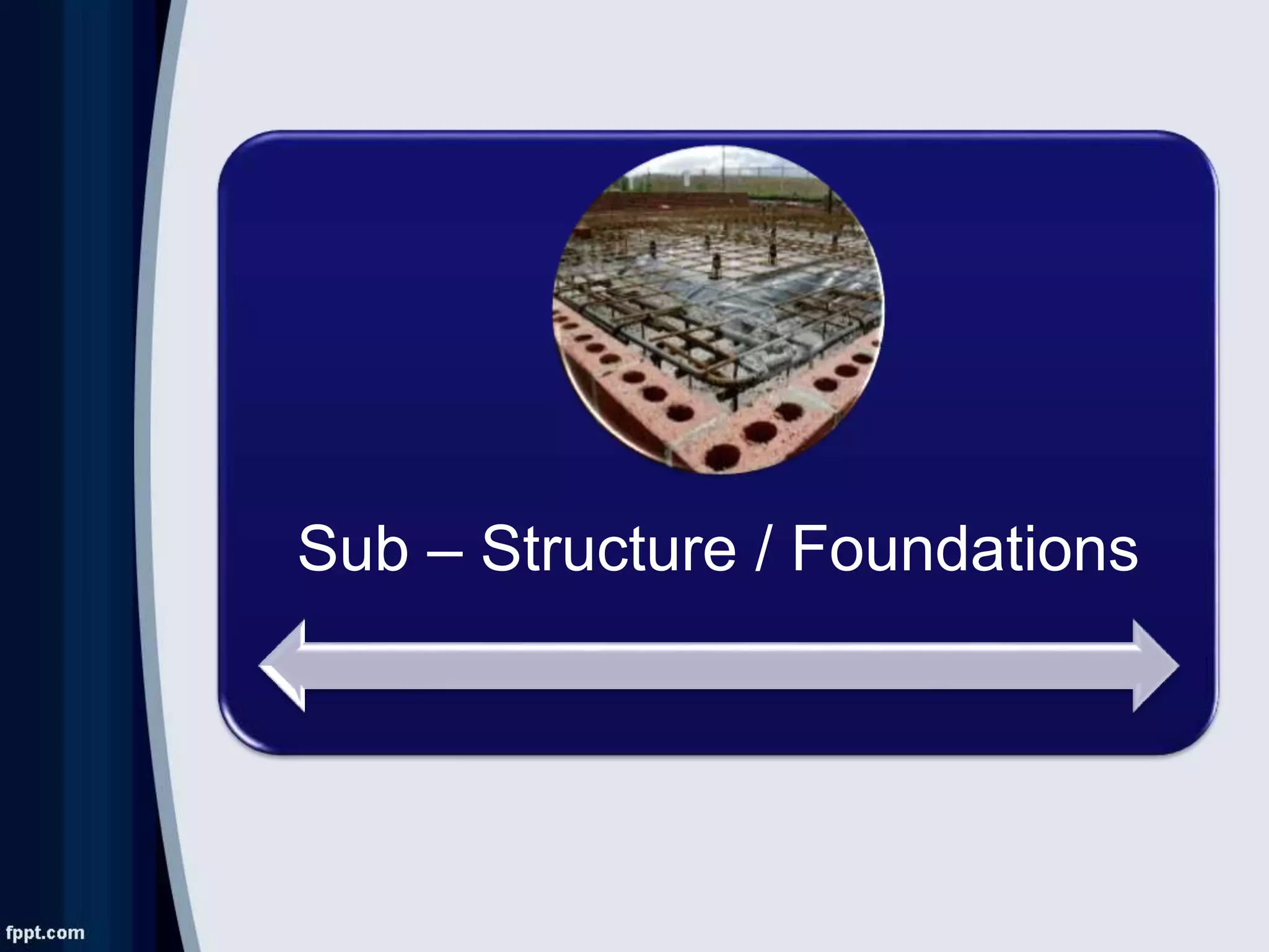 Sub – Structure / Foundations
 