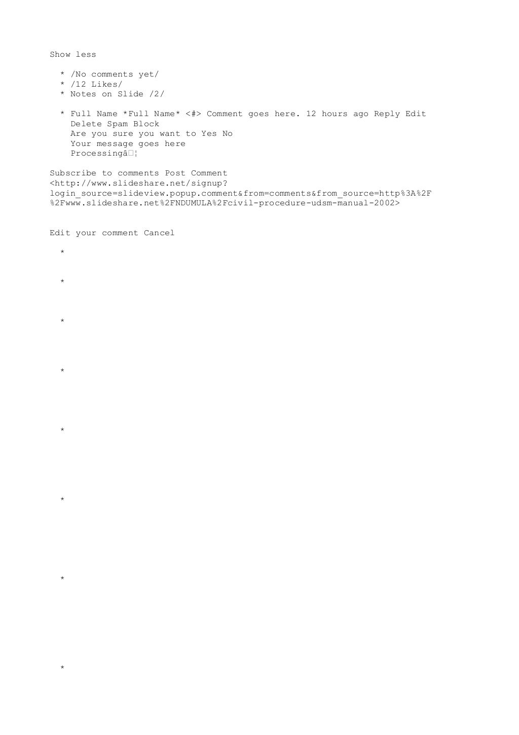 Civil Procedure Udsm Manual 2002