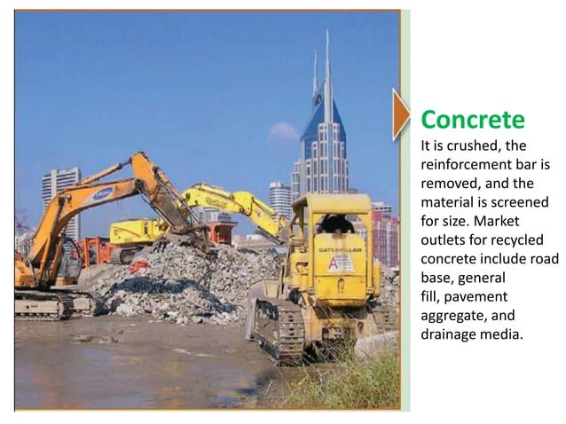 reuse and recycle of construction material | PPTX