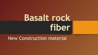 New Construction material

 