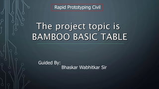 Rapid Prototyping Civil
Guided By:
Bhaskar Wabhitkar Sir
 
