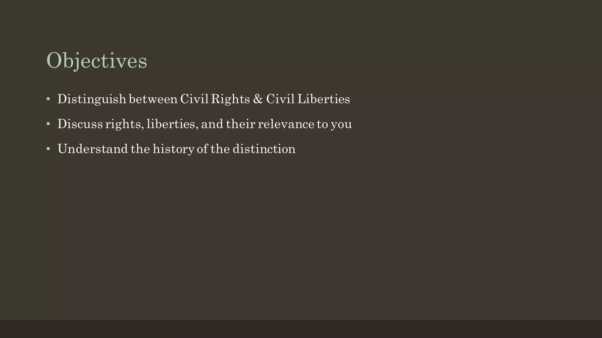 Civil Rights And Liberties