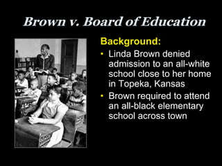 brown vs board of education background information