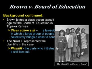 brown vs board of education background information