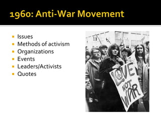   Issues
   Methods of activism
   Organizations
   Events
   Leaders/Activists
   Quotes
 