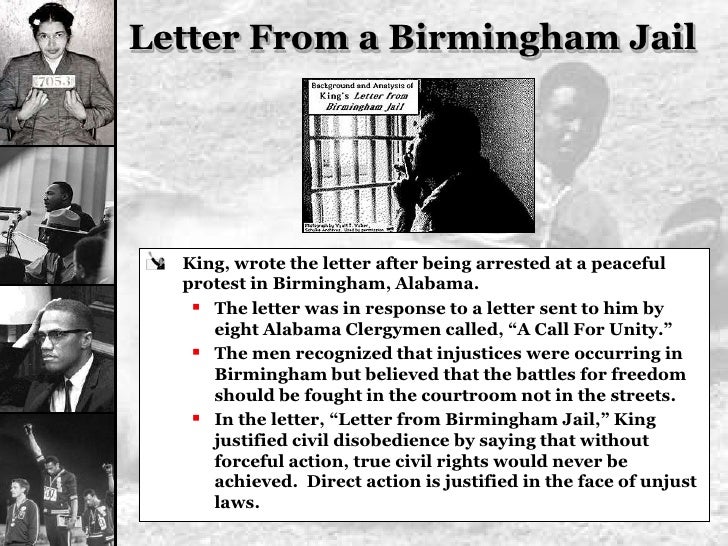civil rights movement mlk letter from birmingham jail quotes