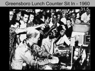 Greensboro Lunch Counter Sit In - 1960 31.5 