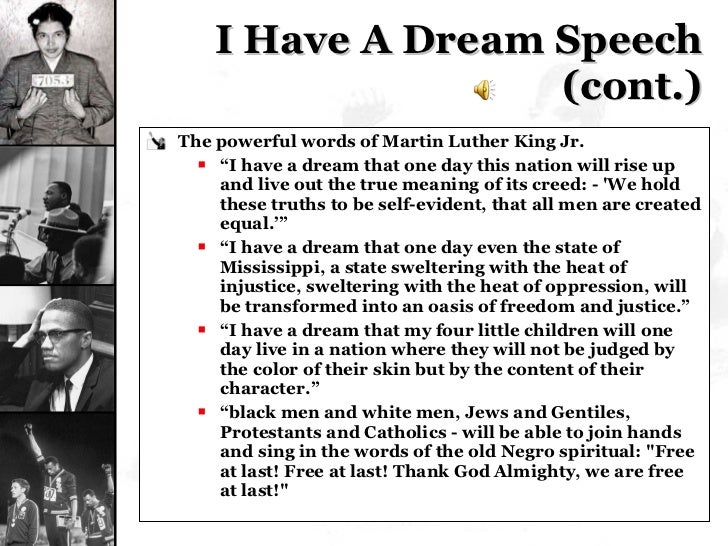 i have a dream speech written out