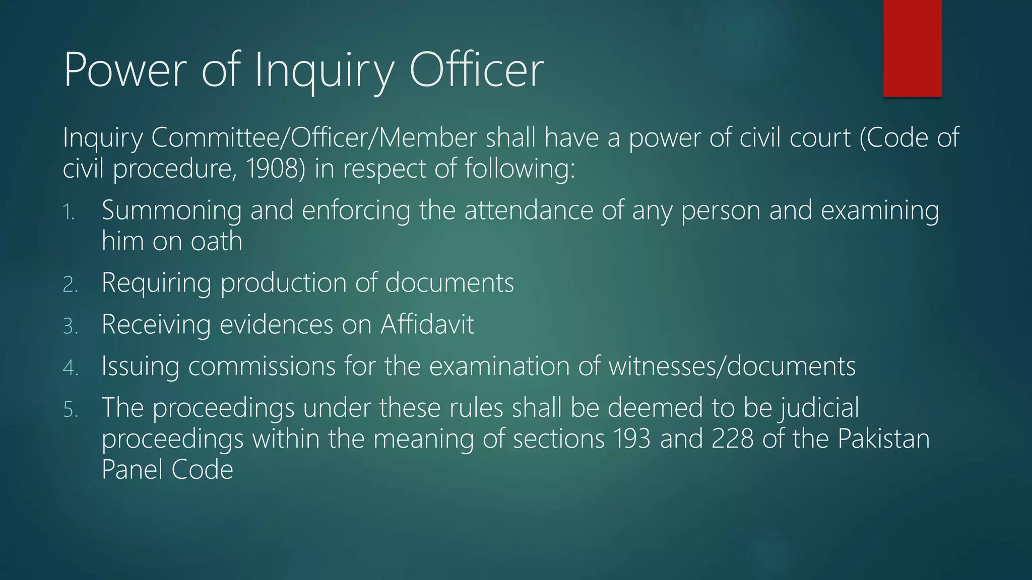Civil servant efficiency and discipline rules, 2020 PPT