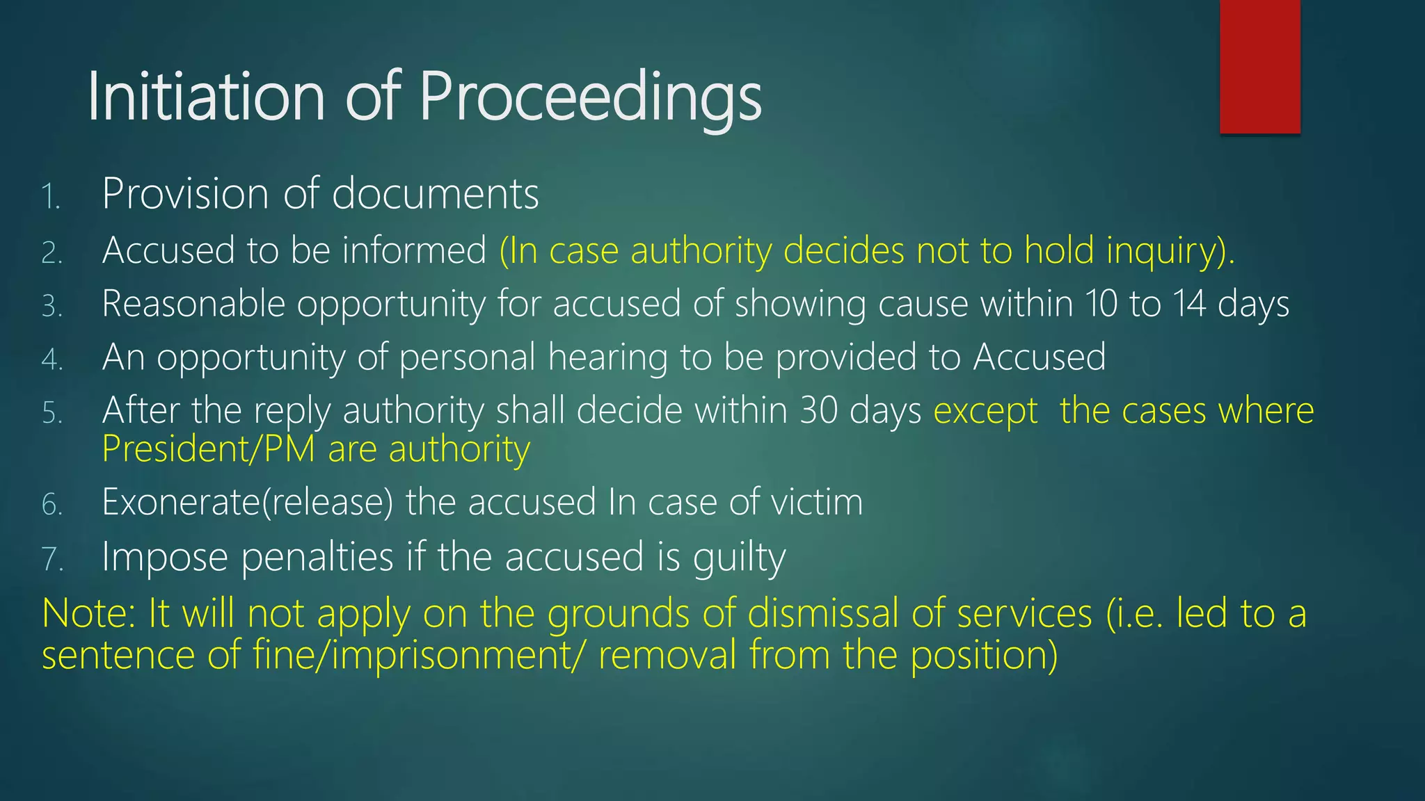 Civil servant efficiency and discipline rules, 2020 PPT