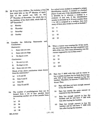 Civil Service 2019 Prelims Previous Question Paper - 2
