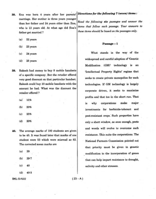 Civil Service 2019 Prelims Previous Question Paper - 2