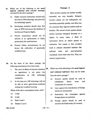 Civil Service 2019 Prelims Previous Question Paper - 2