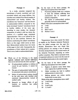 Civil Service 2019 Prelims Previous Question Paper - 2
