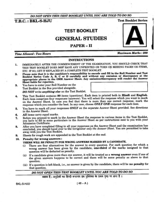 Civil Service 2019 Prelims Previous Question Paper - 2