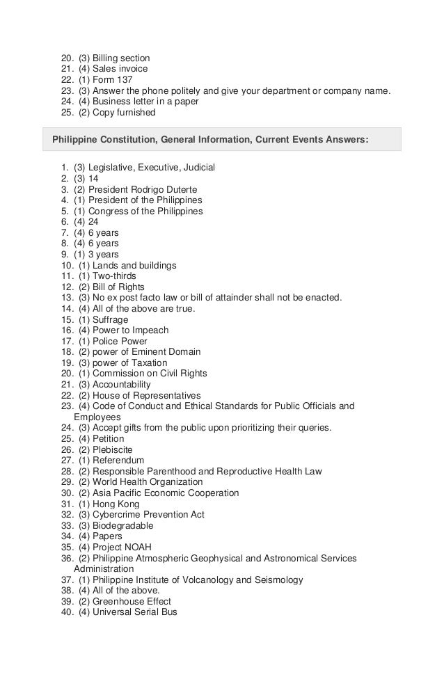 Senior High School Entrance Exam Reviewer Pdf With Answers