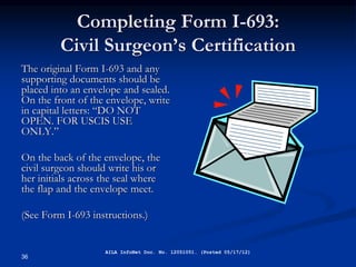 Immigration Medical Exams and the I-693 Form | PDF