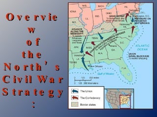 Overview of the North’s Civil War Strategy: “ Anaconda” Plan 