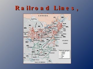 Railroad Lines, 1860 