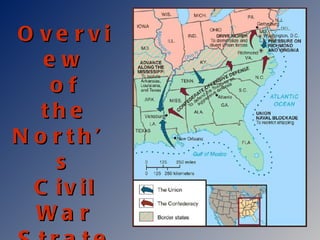 Overview of the North’s Civil War Strategy: “ Anaconda” Plan 