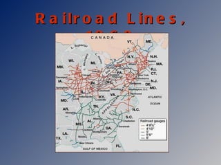 Railroad Lines, 1860 
