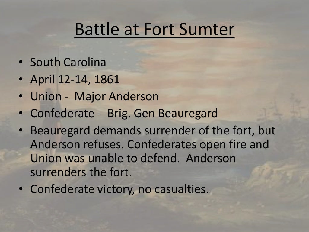 Civil War A Summary for Grades 58