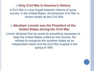 Facts About Civil War | PPTX