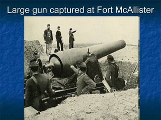 Large gun captured at Fort McAllister
 