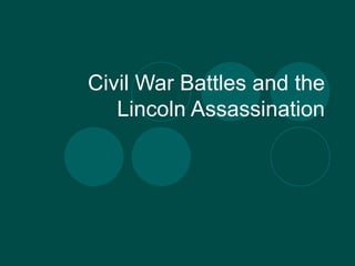 Civil War Battles and the Lincoln Assassination 