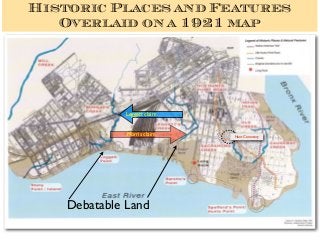 Historic Places and Features
Overlaid on a 1921 map
Leggett claim
Morris claim Hunt Cemetery
Debatable Land
 