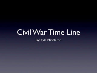 Civil War Time Line
     By: Kyle Middleton
 