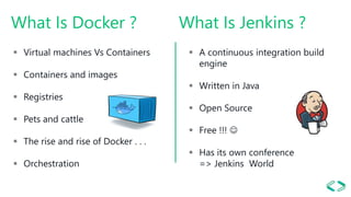 Ci with jenkins docker and mssql belgium | PPTX