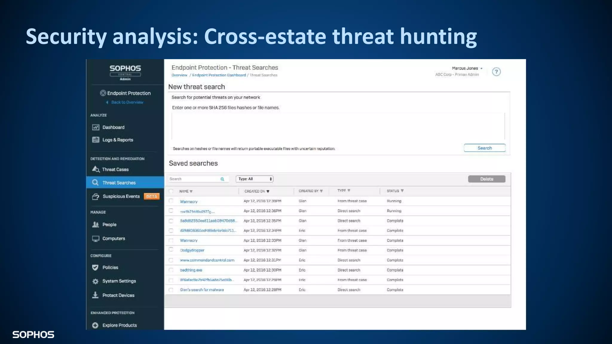 Security analysis: Cross-estate threat hunting
 